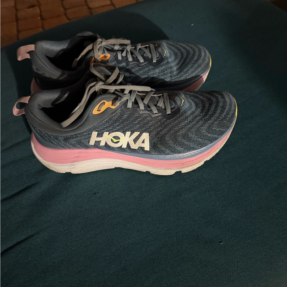 Hoka Gaviota 5, Laufschuh, Damen, Anchor/Grapefruit  size 11 - Picture 3 of 10